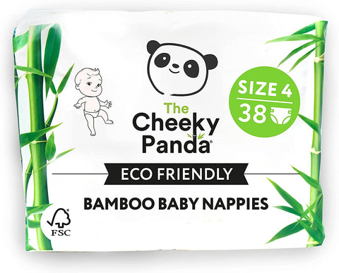 The Cheeky Panda Bamboo Nappies Size 4 (9-14kg) 38pack