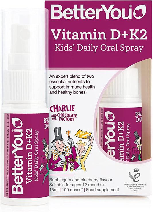 BetterYou Roald Dahl Vit D + K2 Kids Spray 15ml