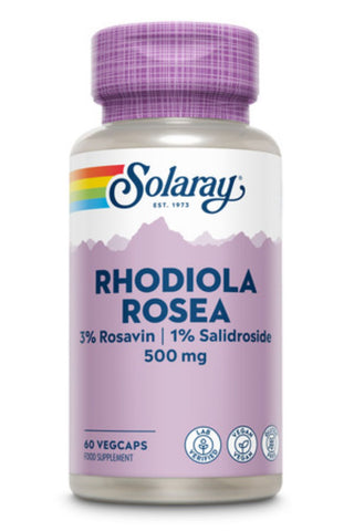 Solaray Rhodiola Rosea 500mg - Lab Verified - Vegan - Gluten Free 60 VegCaps