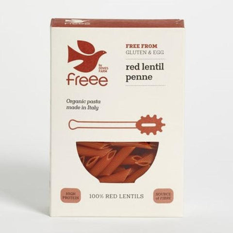 Doves Farm Freee 100% Red Lentil Penne Organic Pasta Shapes 250g