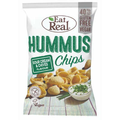 Eat Real Hummus Chips Sour Cream Chives 135g (Pack of 10)
