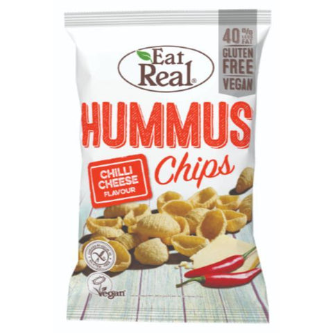 Eat Real Hummus Chips Chilli Cheese 135g (Pack of 10)