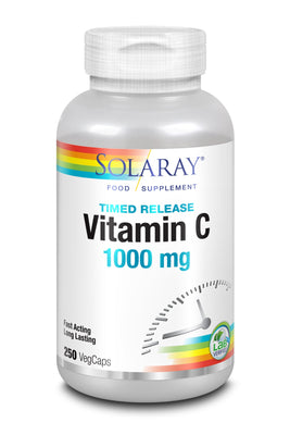 Solaray Vitamin C Rosehips & Acerola TR 1000mg 250 Vcaps