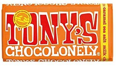 Tony's Chocolonely Fairtrade Milk Chocolate Caramel & Sea Salt 180g (Pack of 15)
