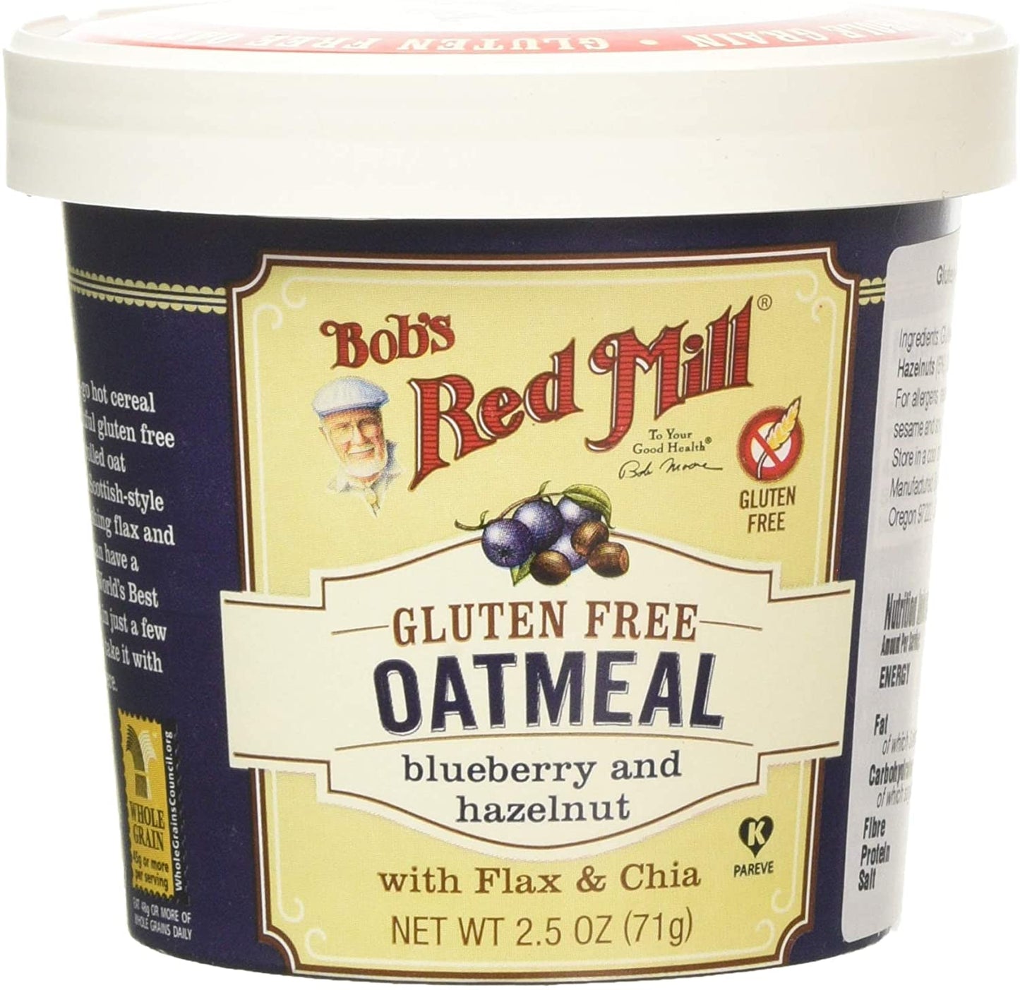 Bob's Red Mill Blueberry Hazelnut Oatmeal Cup 71g