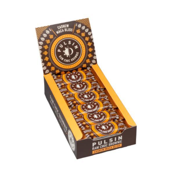 Pulsin Cashew Maca Bliss Raw Choc Brownie 35g (Pack of 18)