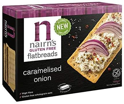 Nairns Gluten Free Caramelised Onion Flatbreads 150g (Pack of 6)