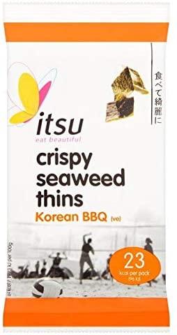 Itsu Crispy Seaweed Thins - Barbecue 5g (Pack of 18)