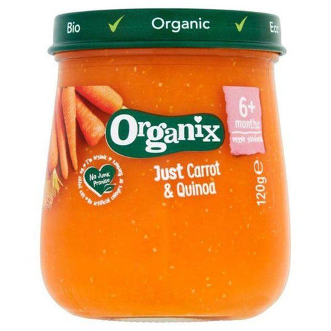 Organix Carrot & Quinoa Jars 6m+ 120g (Pack of 6)