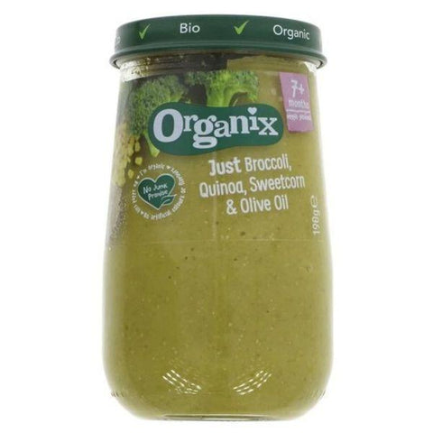 Organix Broccoli Sweetcorn Quinoa & Olive Oil Jars 6m+ 190g (Pack of 6)