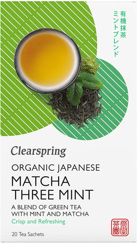Clearspring Organic Japanese Matcha Mint Tea 20 Bags (Pack of 4)