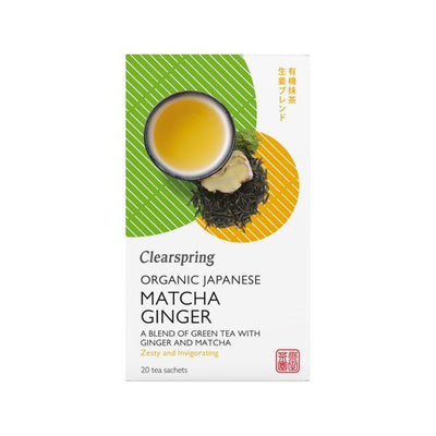 Clearspring Organic Japanese Matcha Ginger Tea 20 Bags