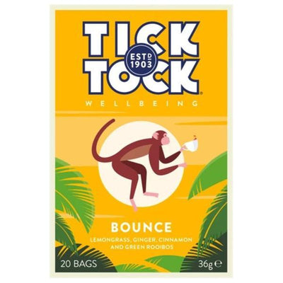 Tick Tock Wellbeing BounceTea 20 Bags (Pack of 4)