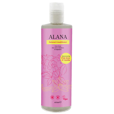 Alana Pink Rose & Vanilla Natural Conditioner 400ml (Pack of 6)