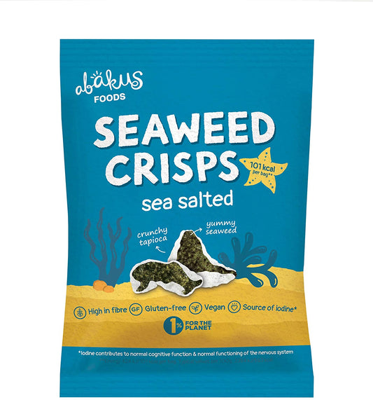 Abakus Seaweed Crisps - Salted 18g (Pack of 12)