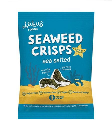 Abakus Seaweed Crisps - Salted 18g (Pack of 12)