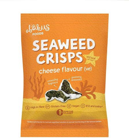 Abakus Seaweed Crisps - Cheese (Vegan) 18g (Pack of 12)