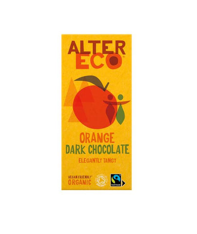 Alter Eco Dark Chocolate & Orange 100g (Pack of 14)