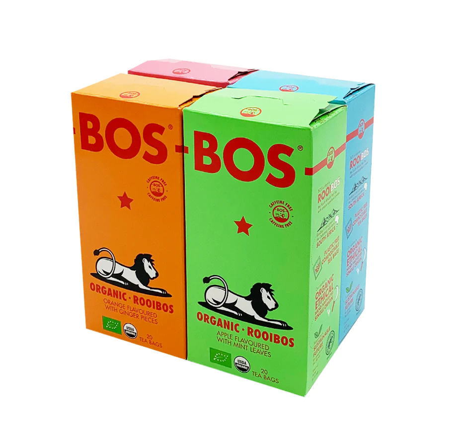 Boss Tea Box BOS Flavoured Tea Variety Pack Organic 200g (Pack of 3) – SuperfoodUK