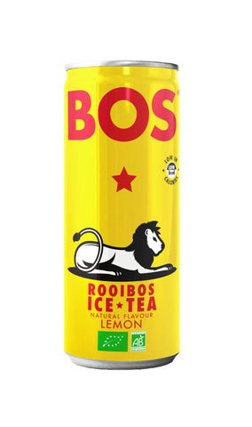 BOS Ice Tea Lemon Can 250ml (Pack of 12)
