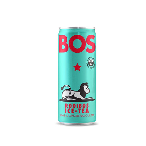 BOS Ice Tea Lime & Ginger 250ml (Pack of 12)