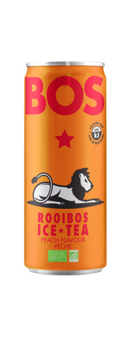 BOS Ice Tea Peach Can 250ml (Pack of 12)