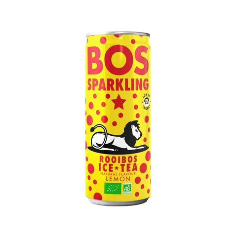 BOS Ice Tea Sparkling Lemon 250ml (Pack of 12)