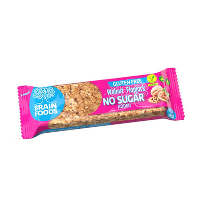 Brain Foods Walnut Flapjack 70g (Pack of 12)