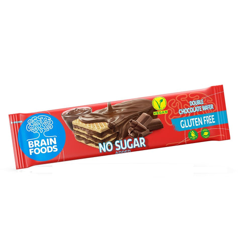 Brain Foods Double Chocolate Wafer 40g (Pack of 12)
