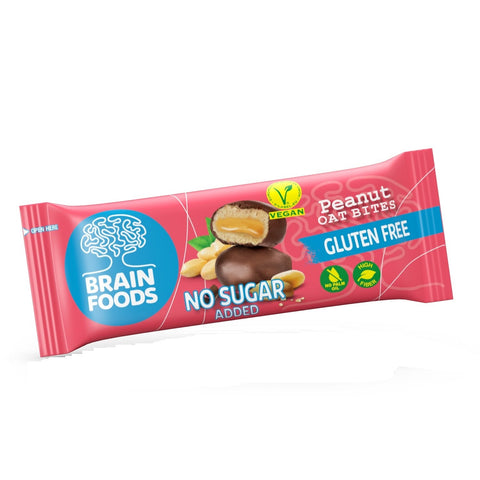 Brain Foods Peanut Oat Bites 44g (Pack of 12)