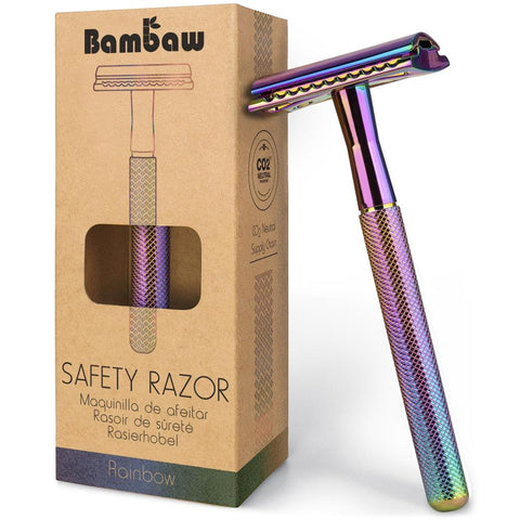 Bambaw Metal Safety Razor | Rainbow 1 Each (Pack of 10)