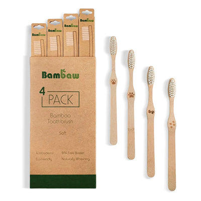 Bambaw Bamboo Toothbrush (1-Pack) | Medium 1 Each (Pack of 25)