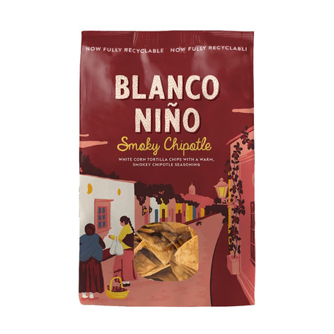 Blanco Nino Smoky Chipotle Tortilla Chips 170g (Pack of 8)