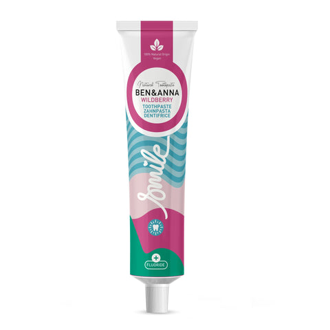Ben & Anna Toothpaste Tube - Wild Berry (with fluoride) 75ml (Pack of 6)