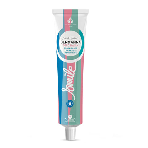 Ben & Anna Toothpaste Tube - Coco Mania (with fluoride) 75ml (Pack of 6)