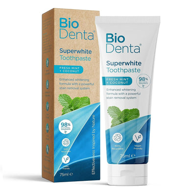 BioDenta Superwhite Toothpaste 75ml (Pack of 12)