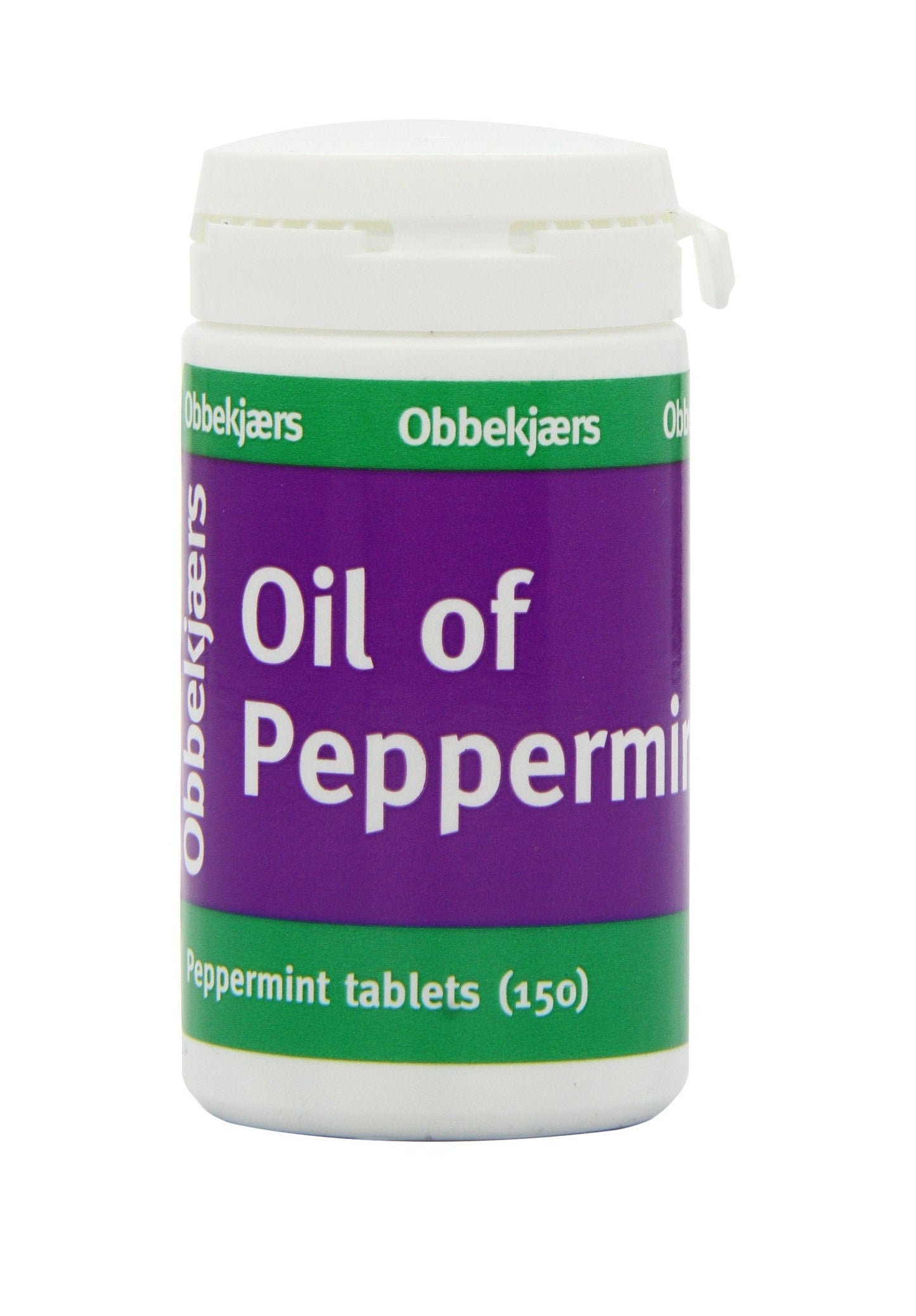 Obbekjaers Oil of Peppermint 150 Tablets (Pack of 12)
