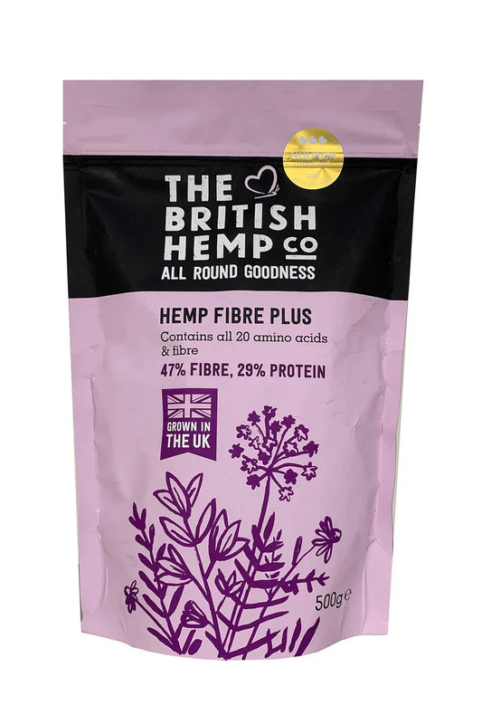 British Hemp Co Hemp Fibre Plus 500g (Pack of 8)