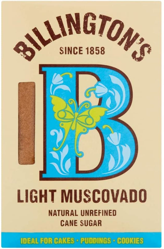 Billingtons Light Muscovado Sugar 500g (Pack of 2)