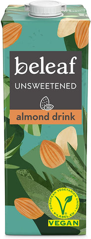 Beleaf Unsweetend Almond Drink 1000ml (Pack of 2)