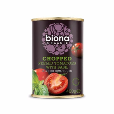 Biona Organic Chopped Tomatoes & Basil 400g