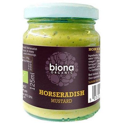 Biona Organic Horseradish Mustard 125g