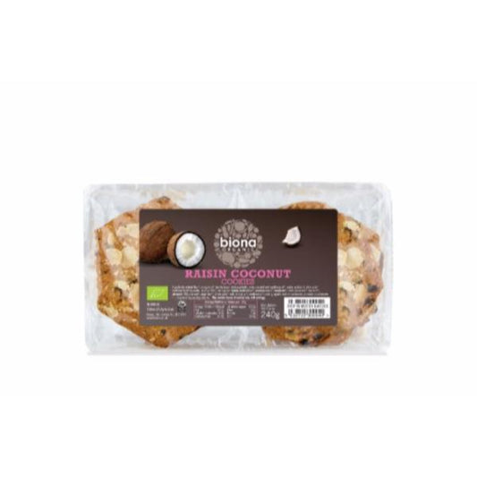 Biona Organic Raisin & Coconut Cookies 240g