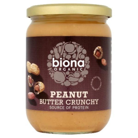 Biona Organic Crunchy Salt Peanut Butter 500g