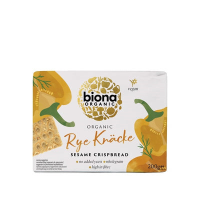Biona Organic Rye Crispbreads Sesame 200g (Pack of 5)