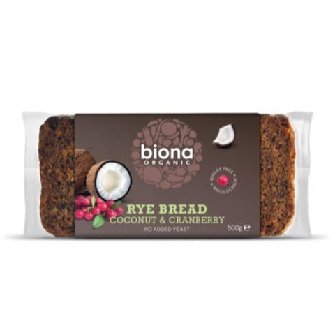 Biona Cranberry/Coco Rye Bread 500g