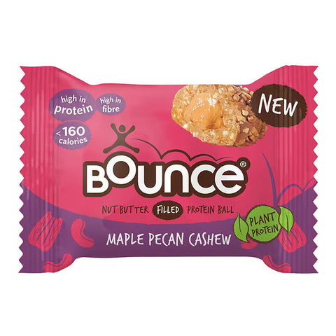 Bounce Plant Protein Maple Pecan Cashew Ball 35g (Pack of 12)