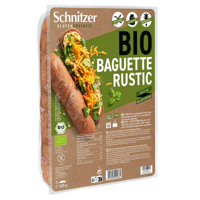 Schnitzer Gluten Free Baguette Rustic Organic 320g (Pack of 6)