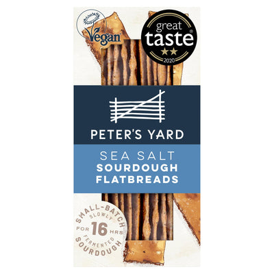 Peter's Yard Sourdough Flatbreads Sea Salt 115g (Pack of 6)