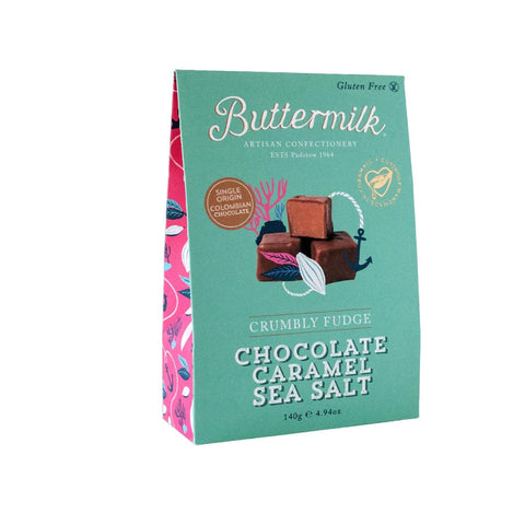 Buttermilk Milk Chocolate Caramel Sea Salt Fudge 150g (Pack of 6)